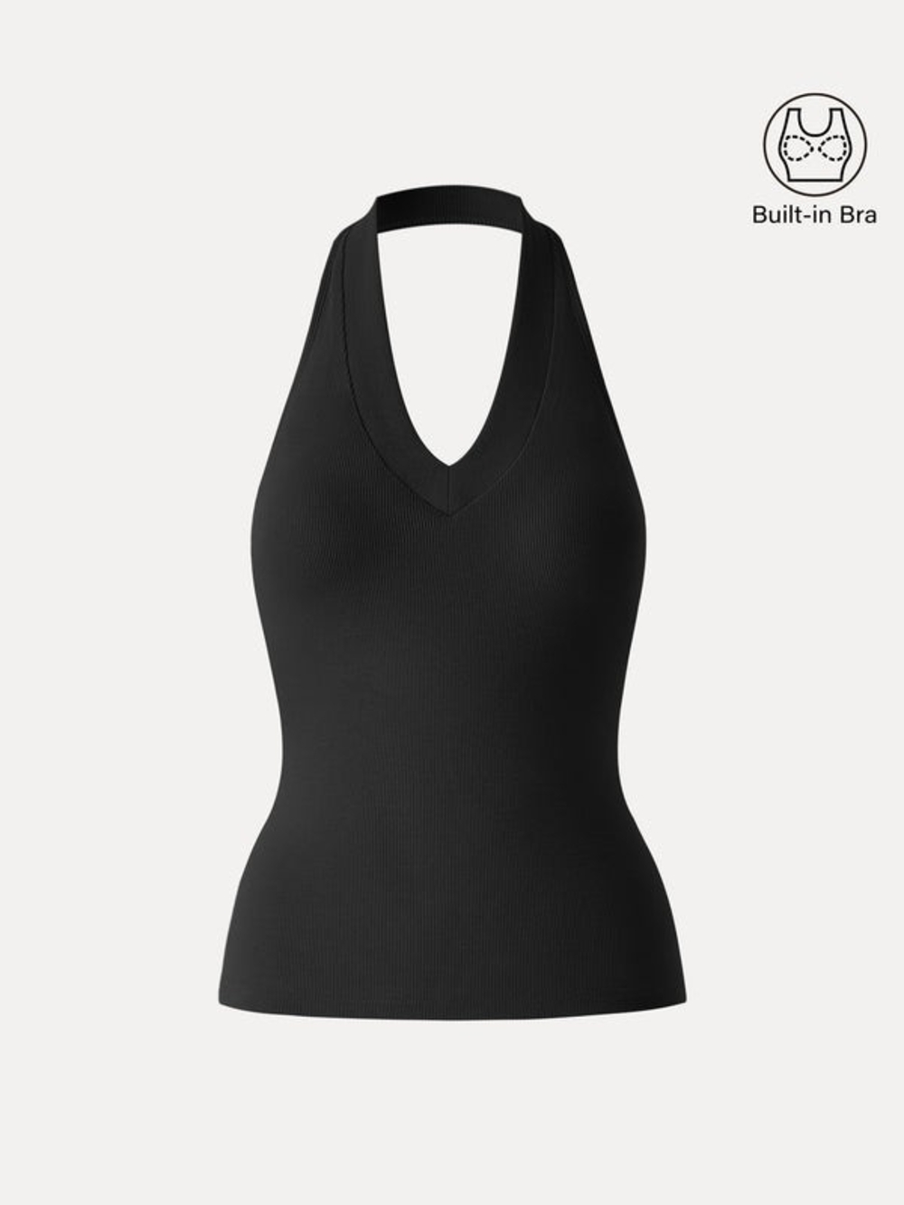 OGL Black NWT Plantive Halter Neck Open Back Bra Tank